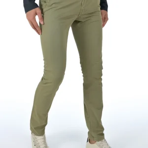 Pantaloni in cotone slim Kinos verde SS26