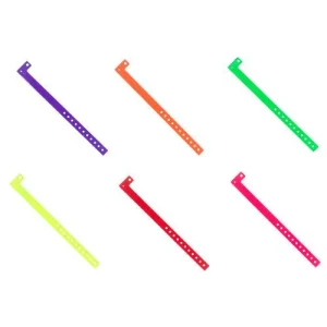 BRACCIALETTO FLUO IN PVC MONOUSO CM 25