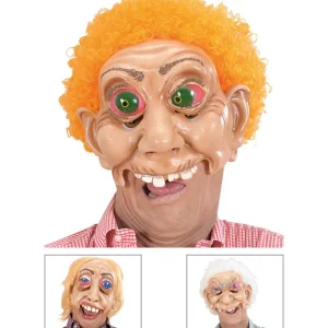 MASCHERA FACCIA BUFFA SENZA MENTO CON CAPELLI