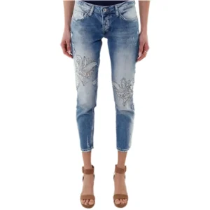 Jeans con gioielli e pizzo Fracomina