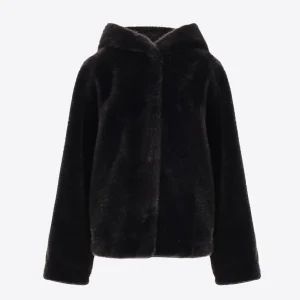 Bomber con Cappuccio Salford in Tessuto Eco-Pelliccia - Woman