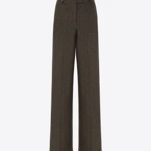 Pantaloni Regular Wells in Jersey Mano Calda con Disegno Principe di Galles - Woman