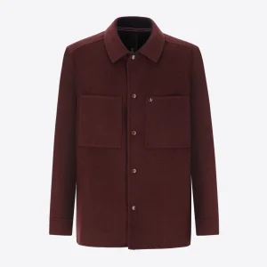 Giacca Camicia Edinburgh In Tessuto Double Misto Lana