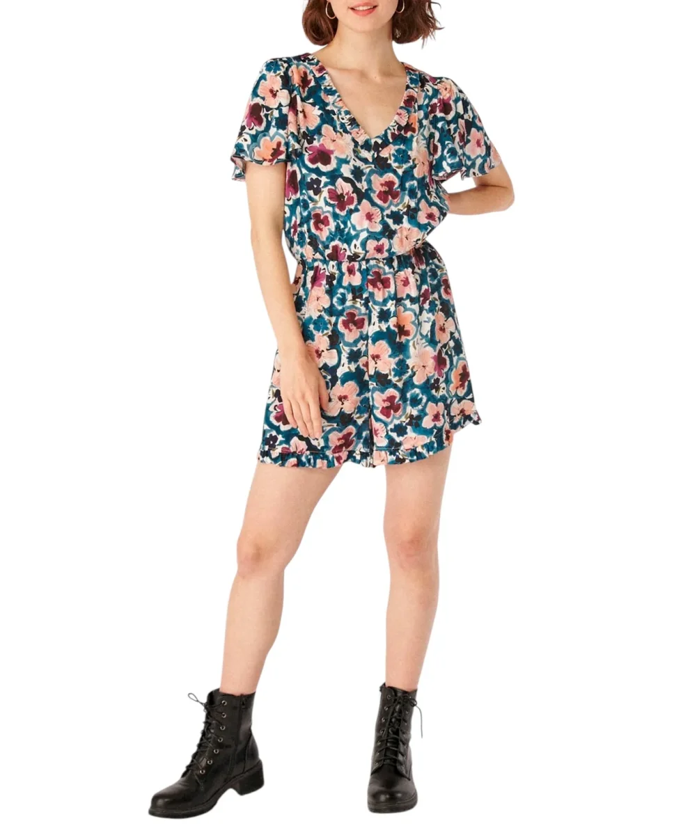 Tuta corta Floreale Naf Naf - immagine 3