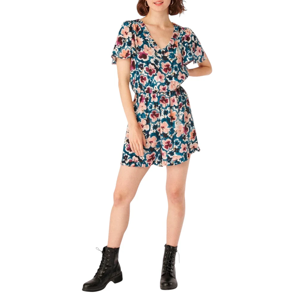 Tuta corta Floreale Naf Naf - immagine 2