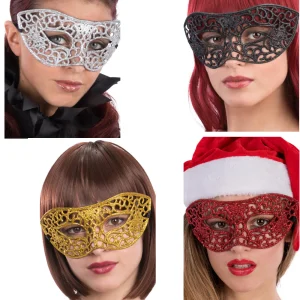 MASCHERA A VISO INTAGLIATA CON GLITTER