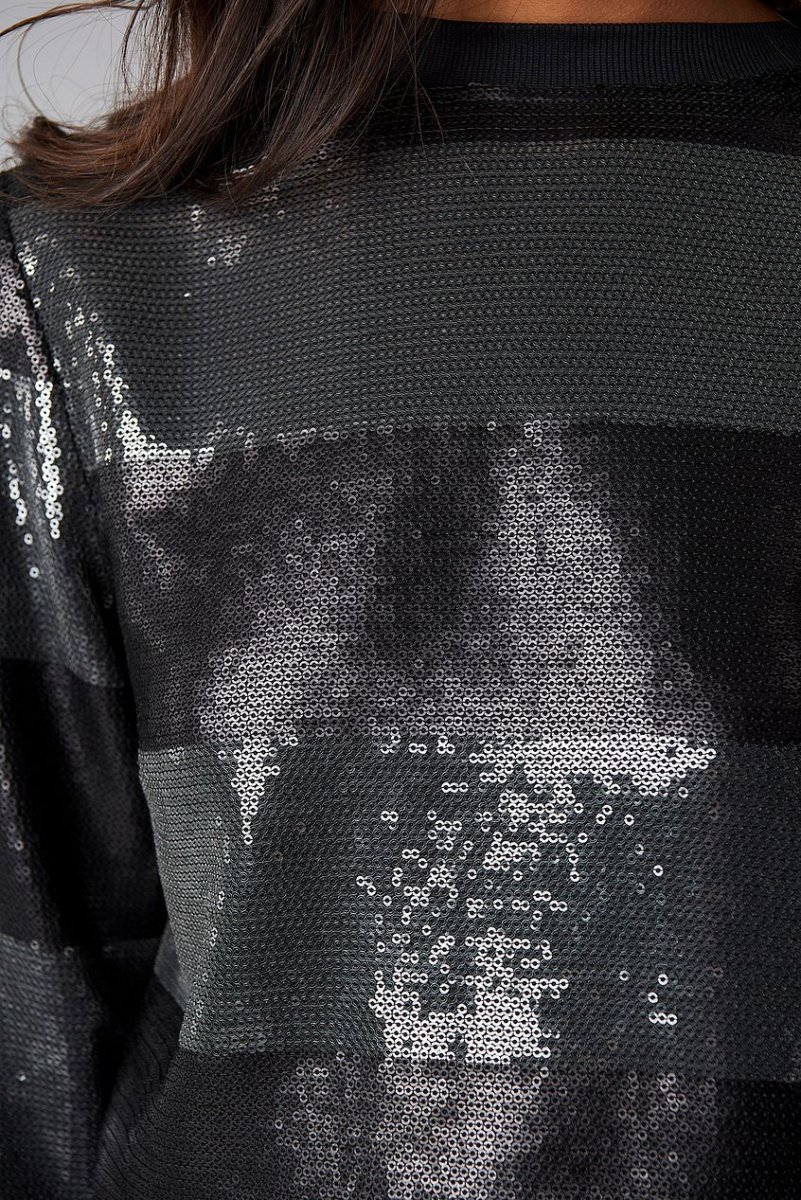 Top a maniche lunghe con paillettes Na-Kd - immagine 5