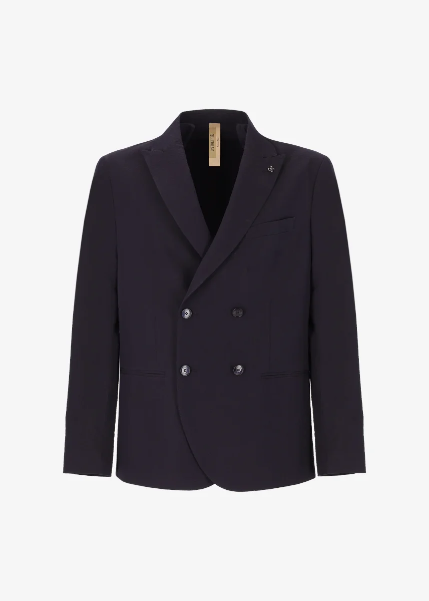Giacca Arezzo Semi Sartoriale Doppiopetto in Tessuto a Righe - Capsule Tailor-Tech