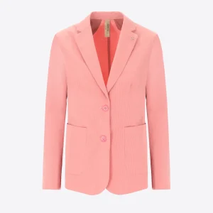 Giacca Semi Sartoriale Arezzo In Tessuto Goffrato A Righe Sottili Super Comfort - Woman