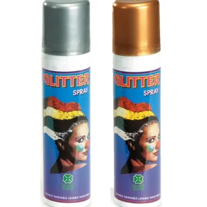 LACCA PER CAPELLI CON GLITTER ORO E ARGENTO